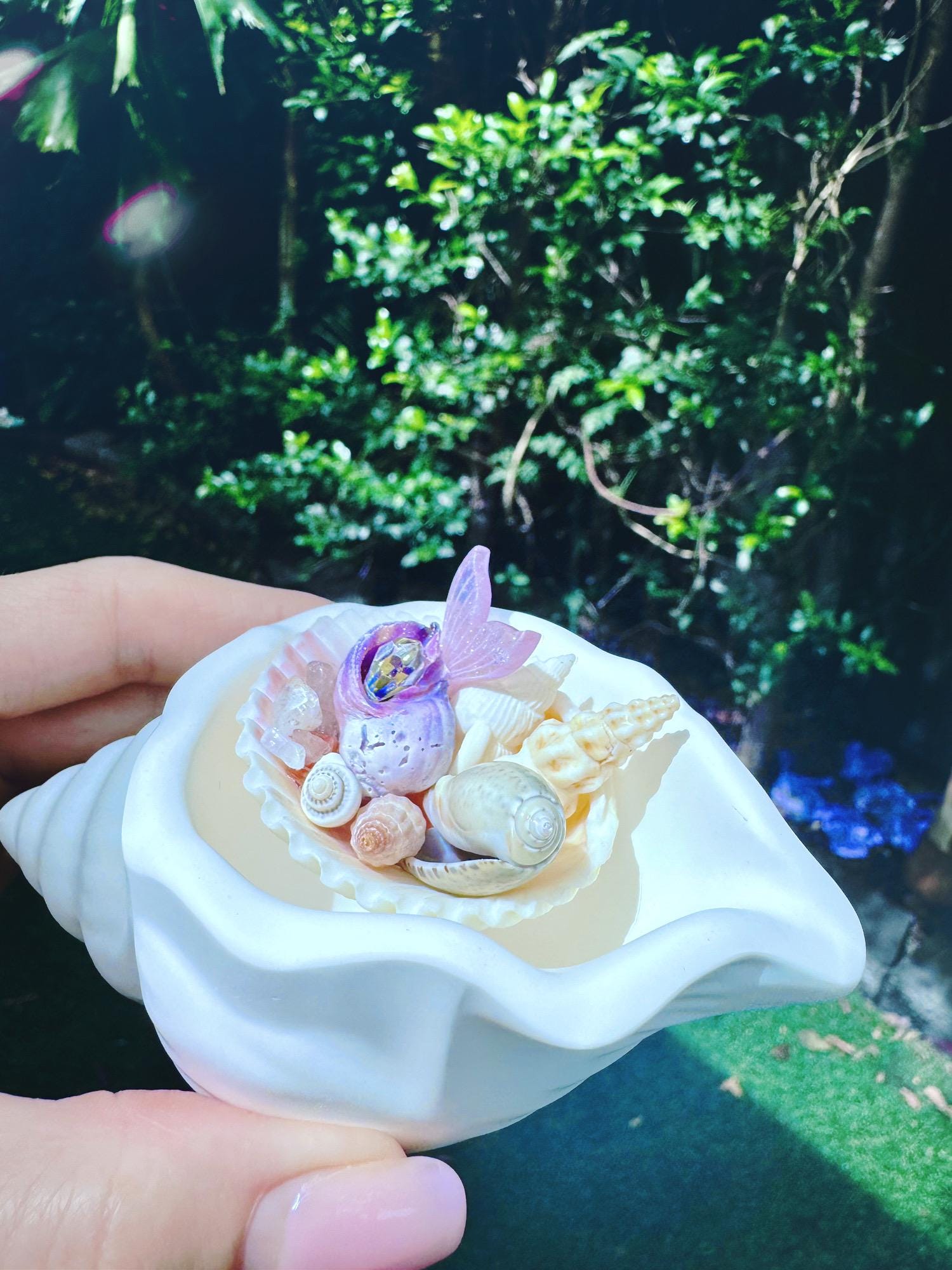 Unique Whimsical Conch Shell Collectable Gift, Mother’s Day, personalised gift