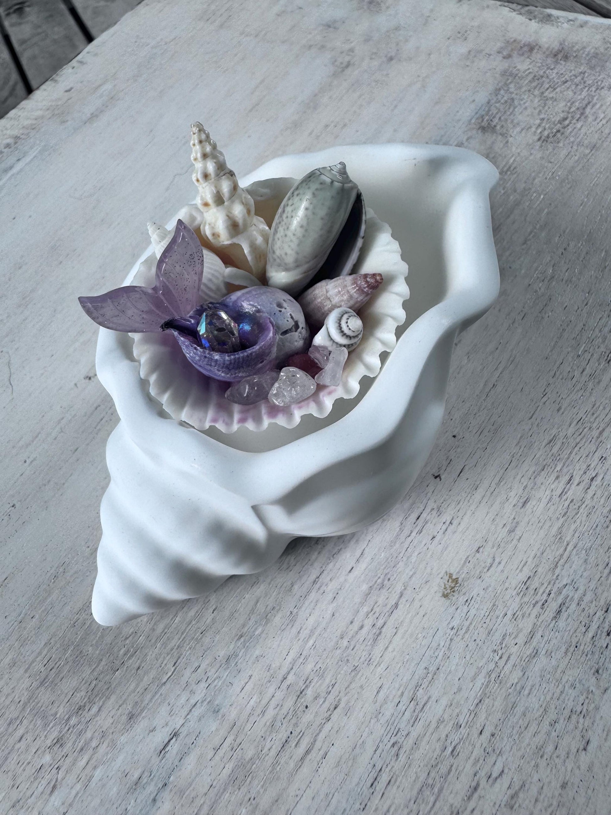 Unique Whimsical Conch Shell Collectable Gift, Mother’s Day, personalised gift