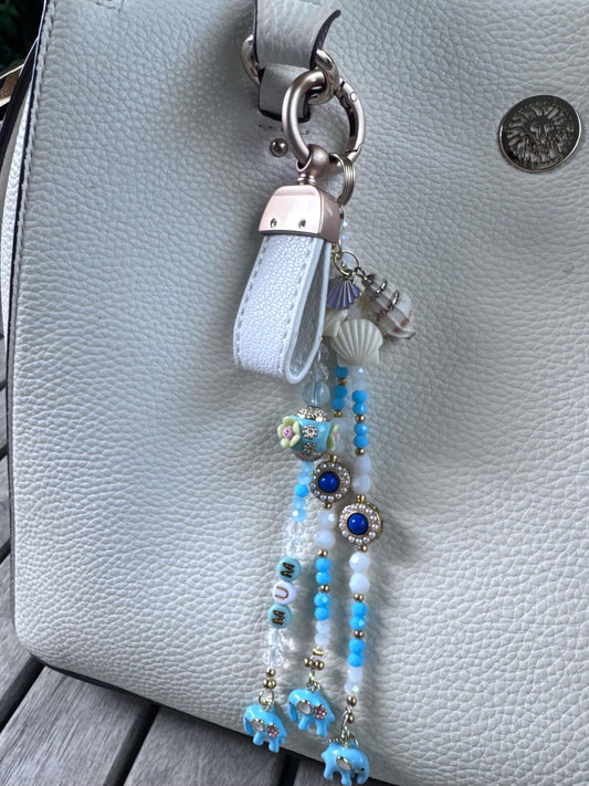 Personalised Handmade Bag Charm, ‘Mum’, Key ring, featuring swarovski crystals, Mothers Day, Bridal, Birthday, Best Friend gift