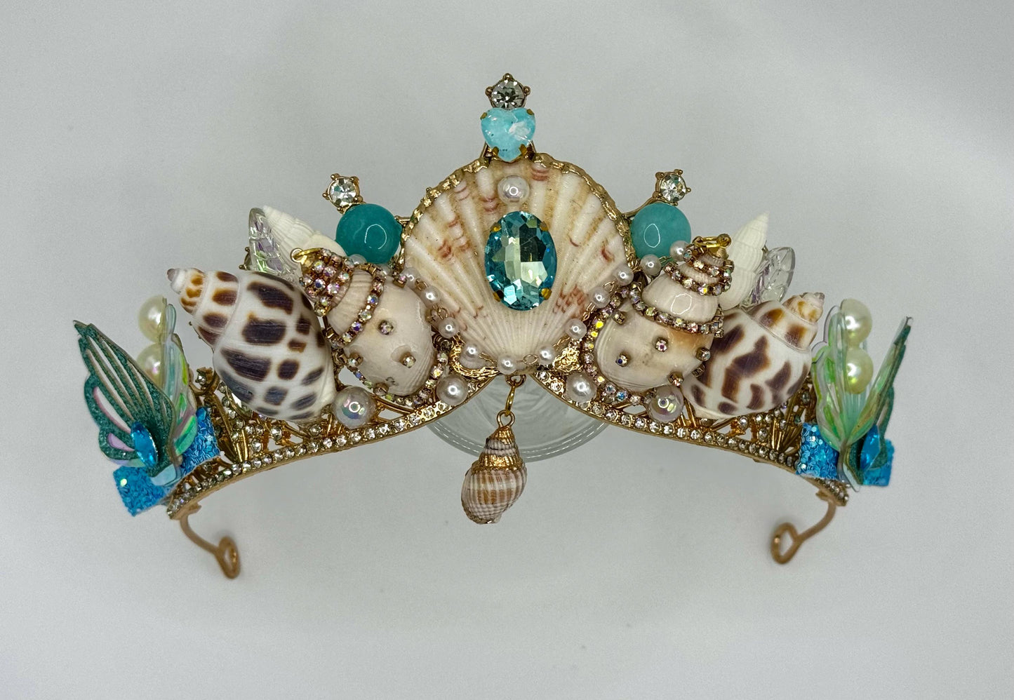 Seashell Blue Green Tiara Crown - Mermaid Fantasy
