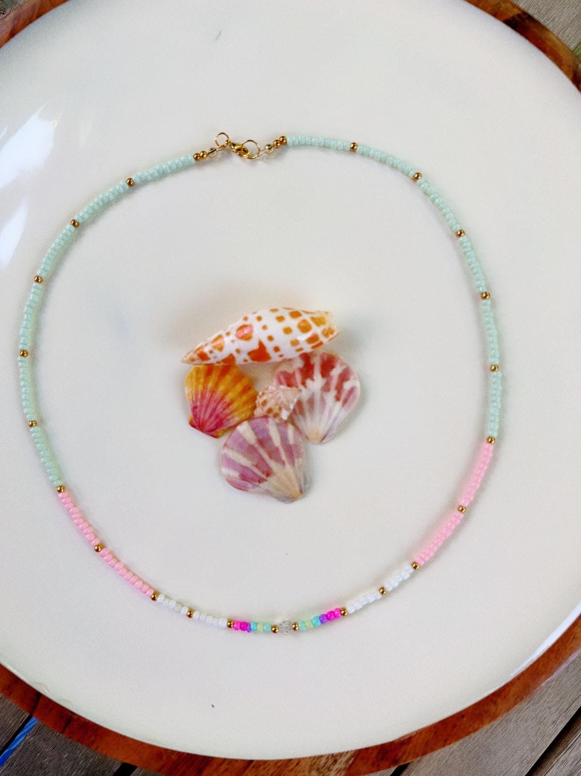 Handmade Beaded Necklace featuring swarovski crystals, Mothers Day, Bridal, Birthday, Best Friend gift.