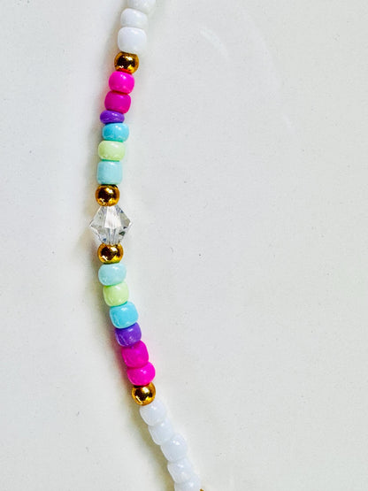 Handmade Beaded Necklace featuring swarovski crystals, Mothers Day, Bridal, Birthday, Best Friend gift.