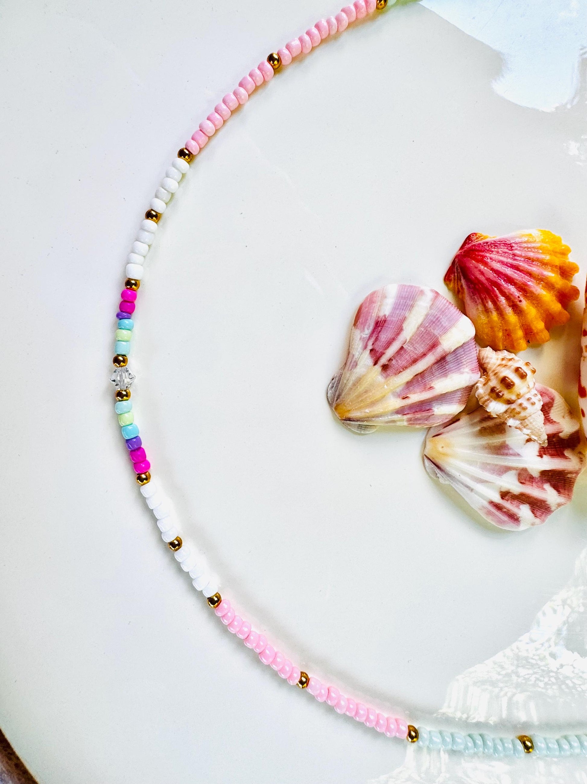 Handmade Beaded Necklace featuring swarovski crystals, Mothers Day, Bridal, Birthday, Best Friend gift.