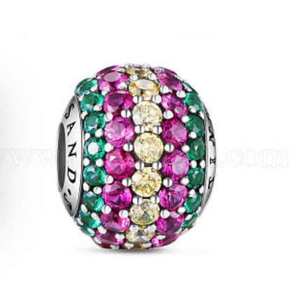 Emerald Green Crystal Bracelet feat Rondelle Rhodium Plated 925 Sterling Silver European Beads