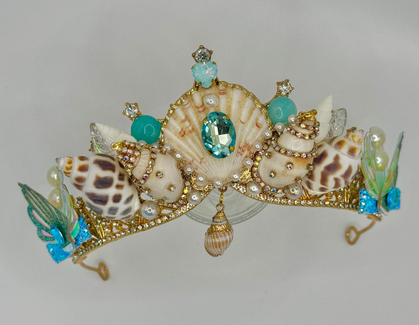 Seashell Blue Green Tiara Crown - Mermaid Fantasy