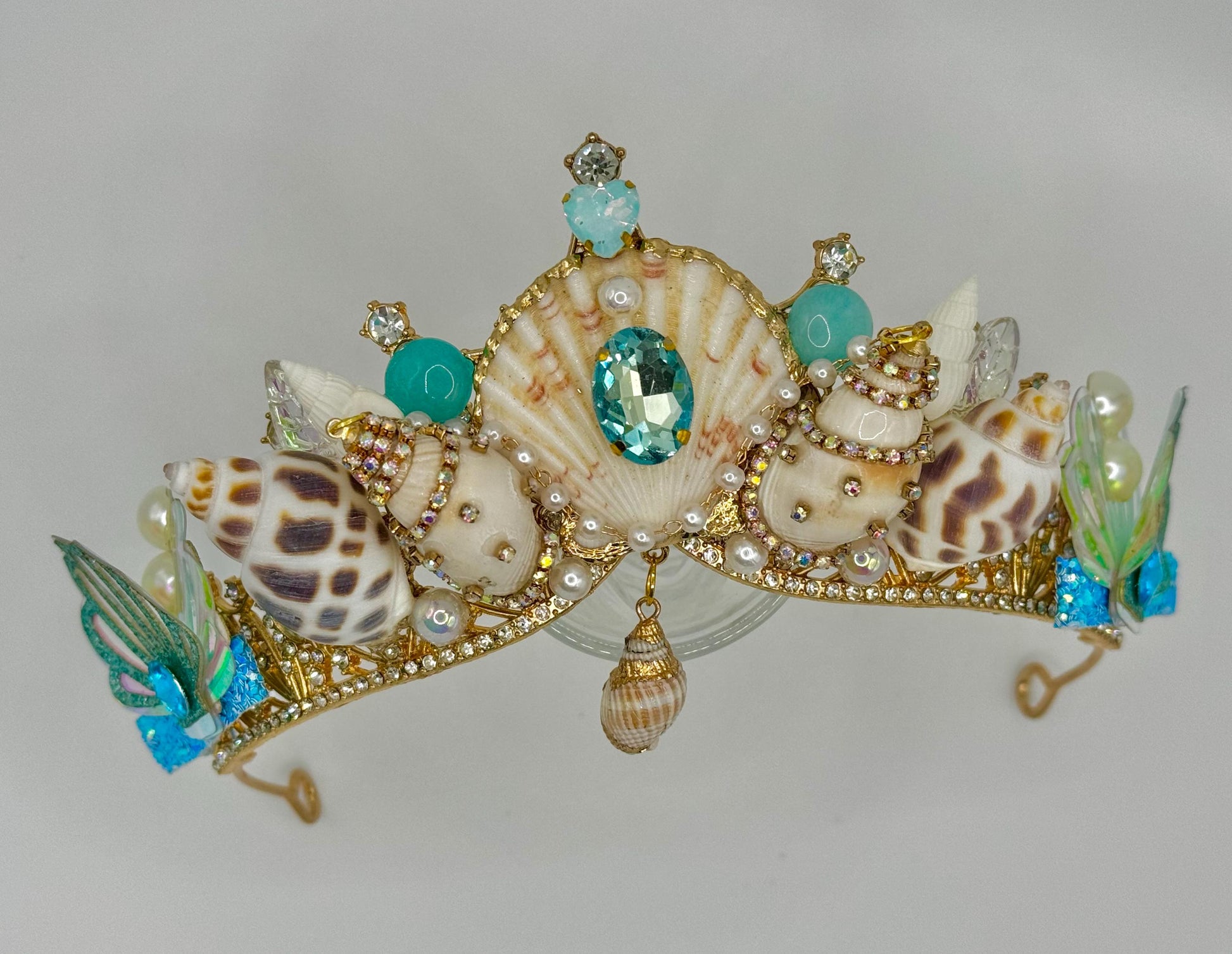 Seashell Blue Green Tiara Crown - Mermaid Fantasy