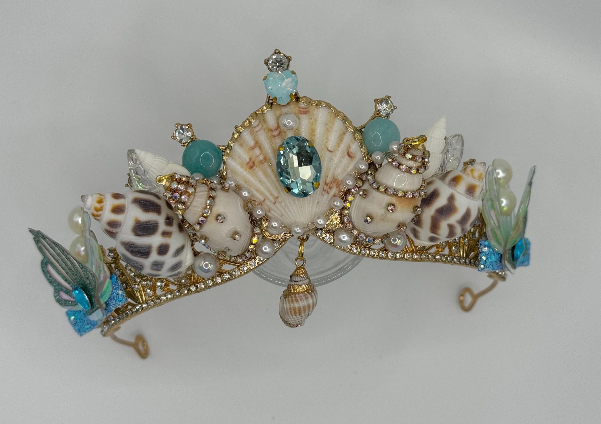 Seashell Blue Green Tiara Crown - Mermaid Fantasy