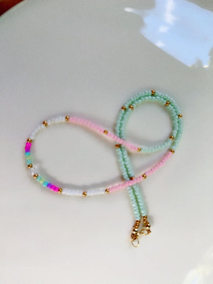 Handmade Beaded Necklace featuring swarovski crystals, Mothers Day, Bridal, Birthday, Best Friend gift.