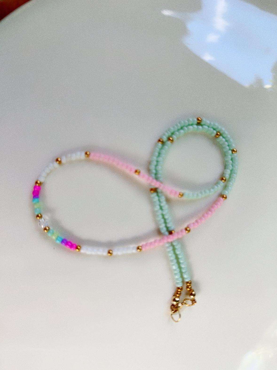 Handmade Beaded Necklace featuring swarovski crystals, Mothers Day, Bridal, Birthday, Best Friend gift.