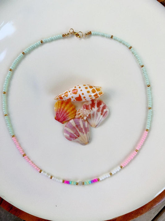 Handmade Beaded Necklace featuring swarovski crystals, Mothers Day, Bridal, Birthday, Best Friend gift.