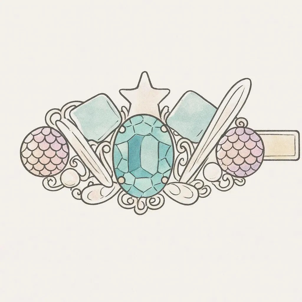 Star Fantasy Genuine Larimar Hair Clip