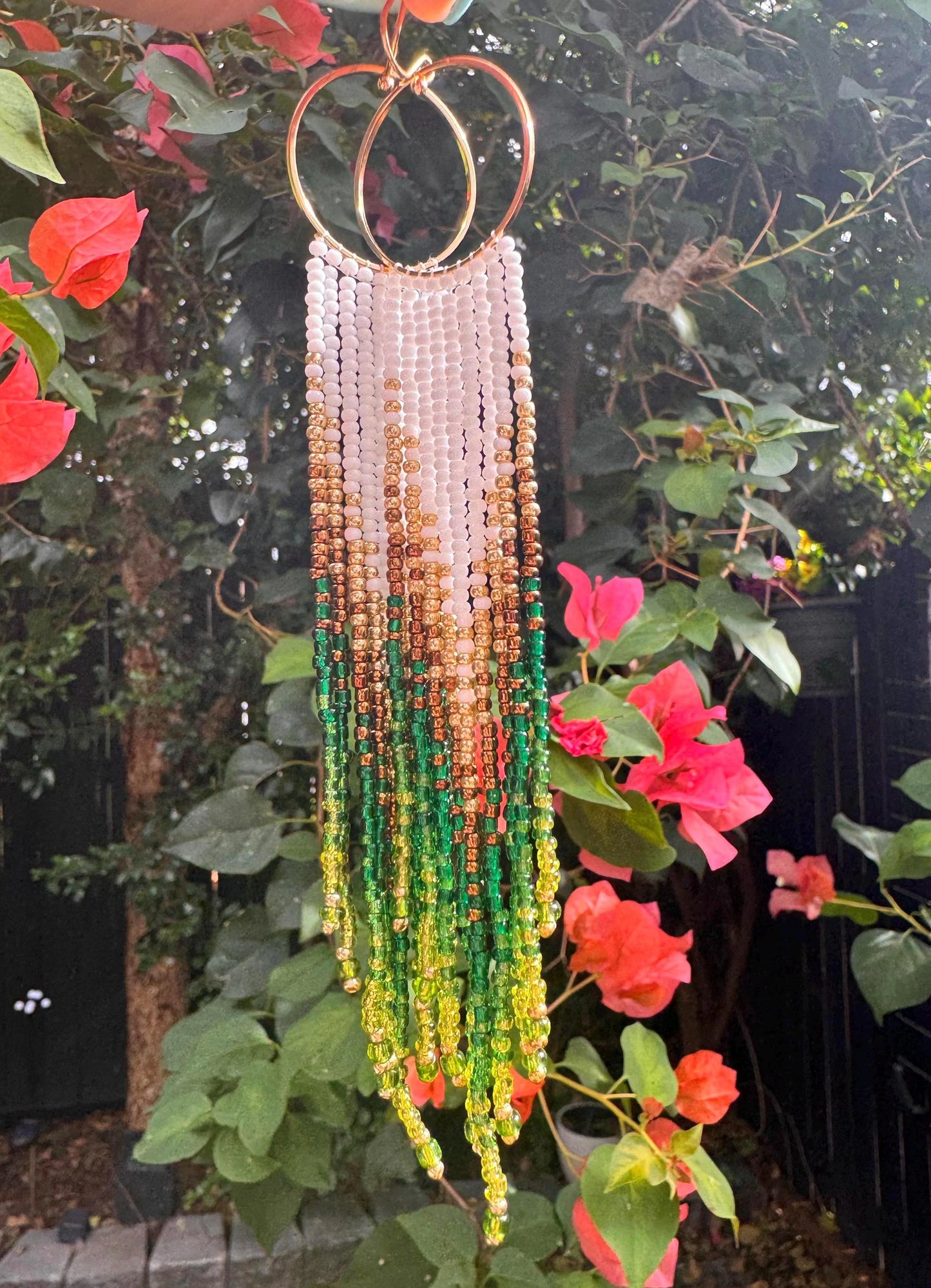 Jellyfish Handmade Designer Beaded Earrings in Collectable Clamshell Case