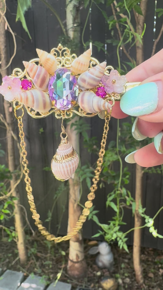 Aurora Tide ~ 14k Gold Hair Accessory